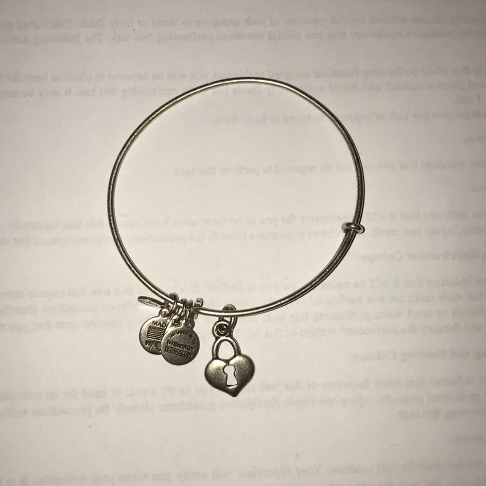 Alex and ani heart lock bracelet